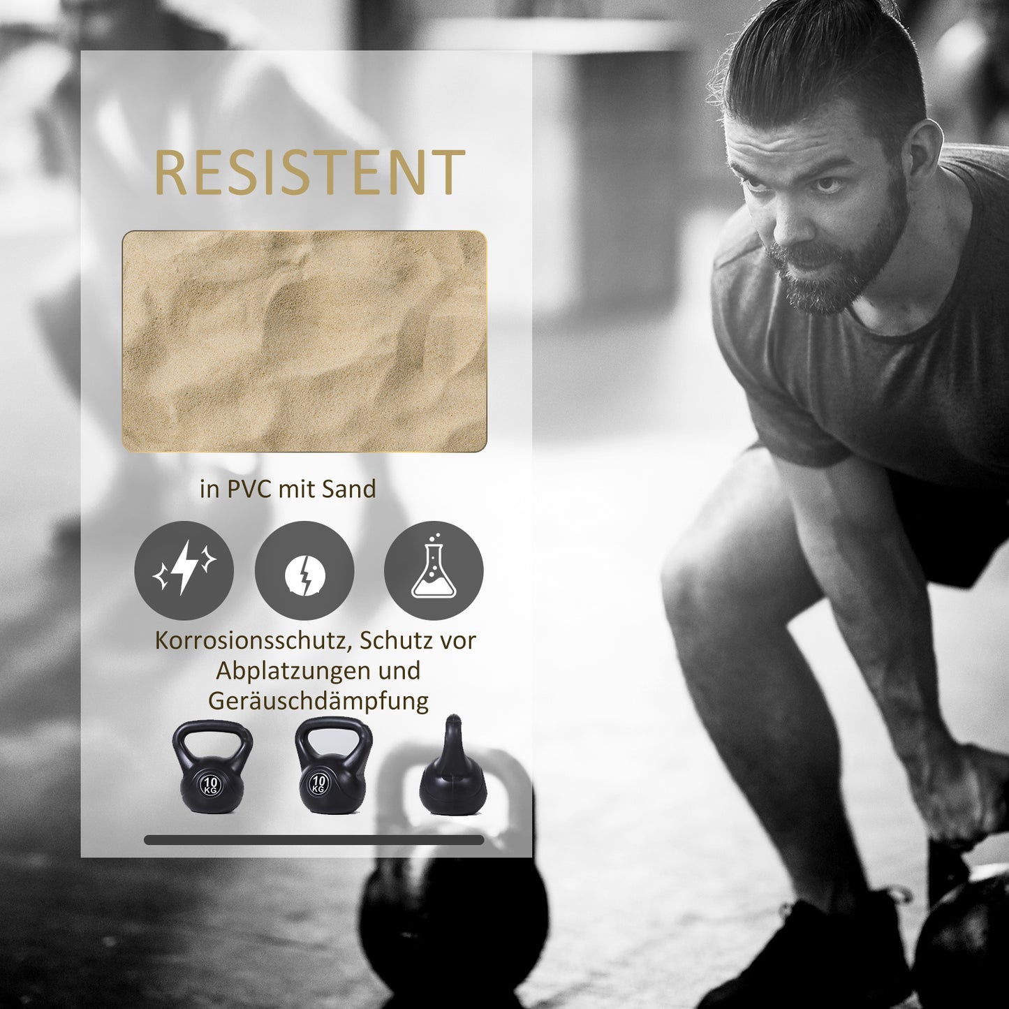 Kettlebell Kugelhantel Gewicht-Hantel Mit Sand Befüllt Für Anfänger