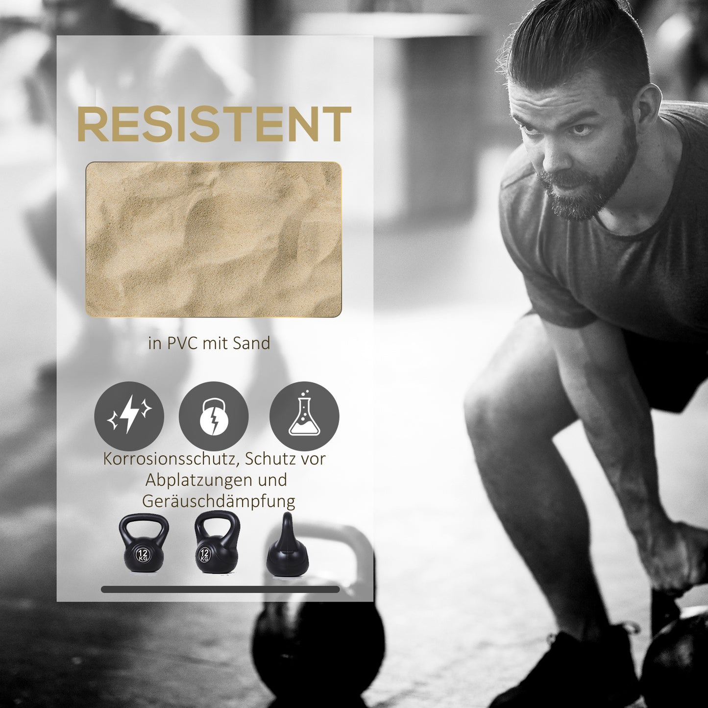 Kettlebell Kugelhantel Gewicht-Hantel Mit Sand Befüllt Für Anfänger