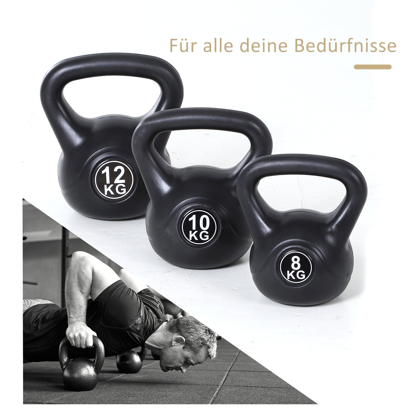 Kettlebell Kugelhantel Gewicht-Hantel Mit Sand Befüllt Für Anfänger