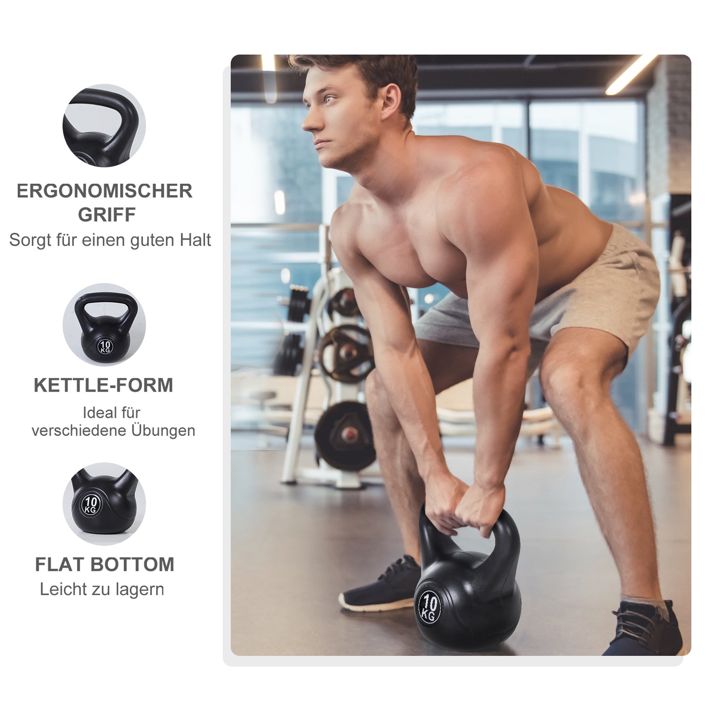 Kettlebell Kugelhantel Gewicht-Hantel Mit Sand Befüllt Für Anfänger