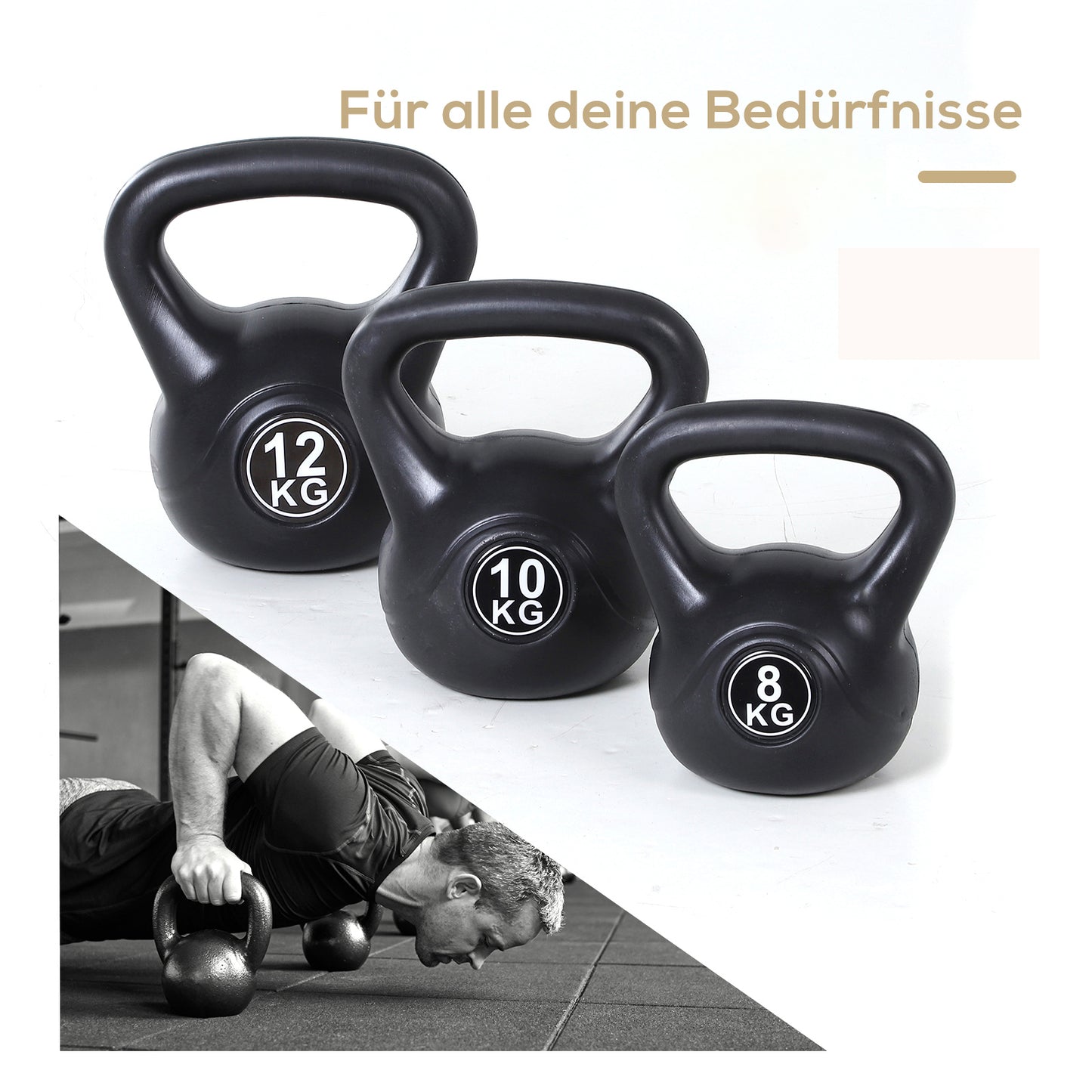 Kettlebell Kugelhantel Gewicht-Hantel Mit Sand Befüllt Für Anfänger
