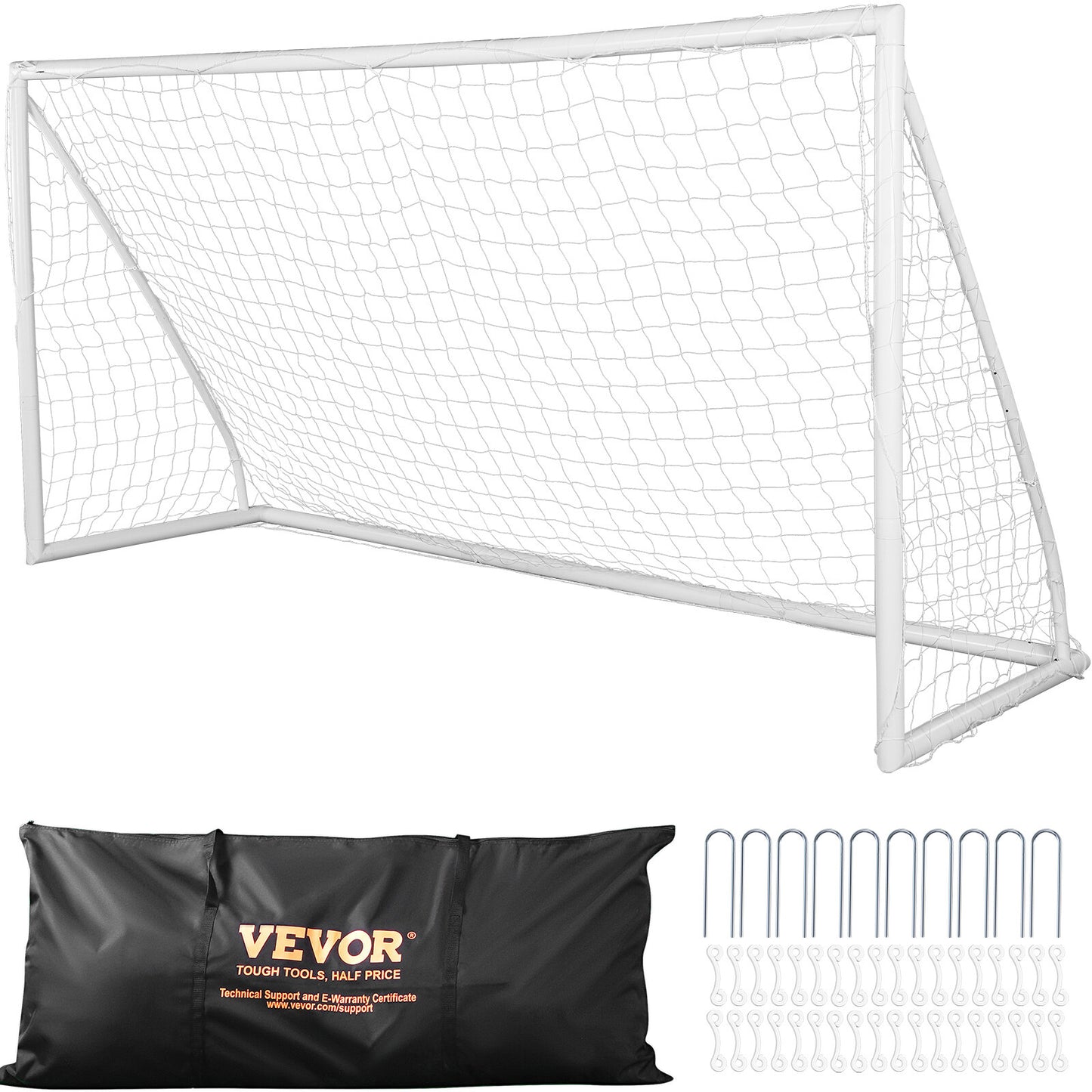 VEVOR Fußballtor Profi Soccertor Fußballtor Tragbar 3710X1215X1830