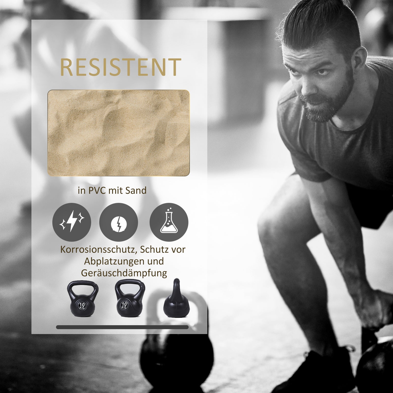 Kettlebell Kugelhantel Gewicht-Hantel Mit Sand Befüllt Für Anfänger