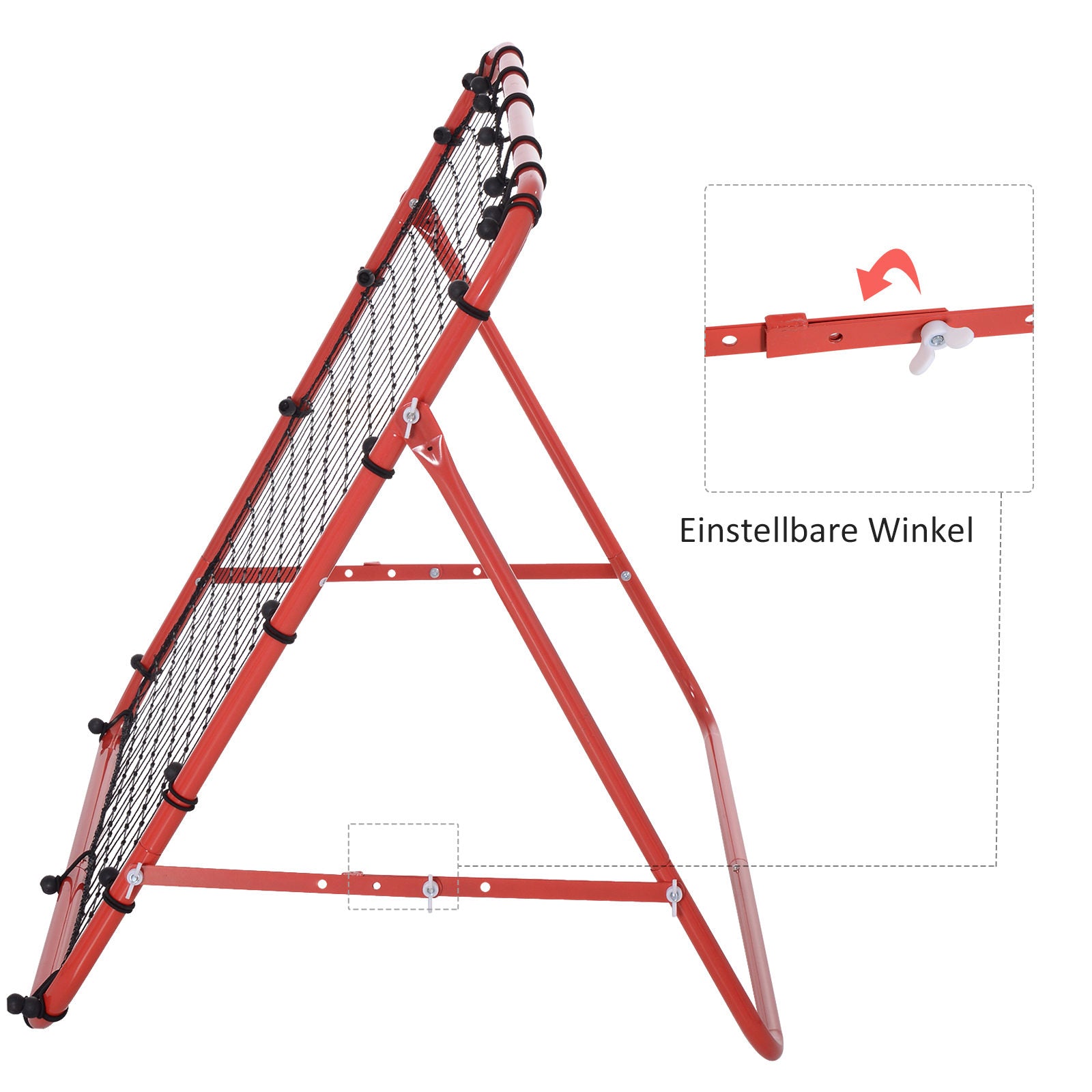 Fußball Rebounder Kickback Tor Rückprallwand Trainingsnetz Metallrohr
