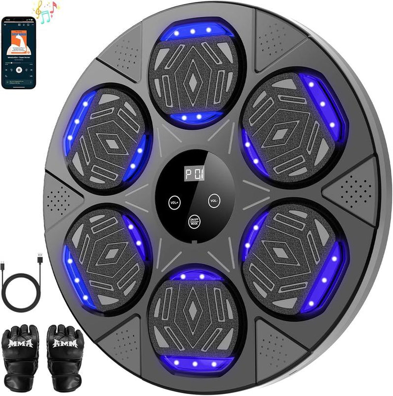 2025 Enhanced Boxing Training System for All Ages, Bluetooth-Enabled with Gloves, Home Workout Equipment, Ideal for Family Activities, Office, and Gym Use (Upgrade 2.0)