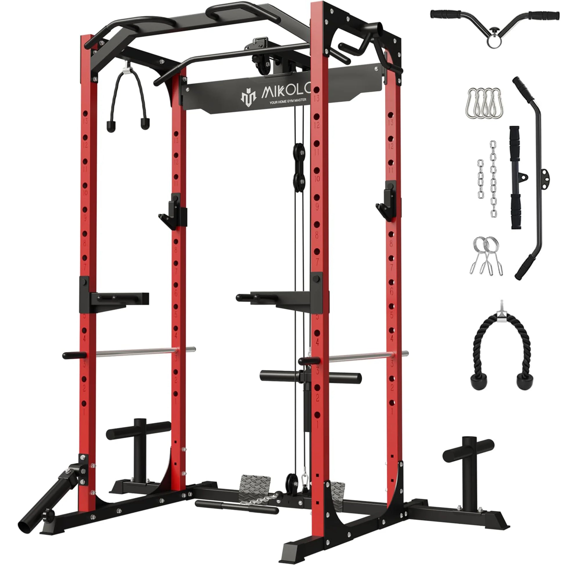 F4 Power Rack with Lat Pull down System