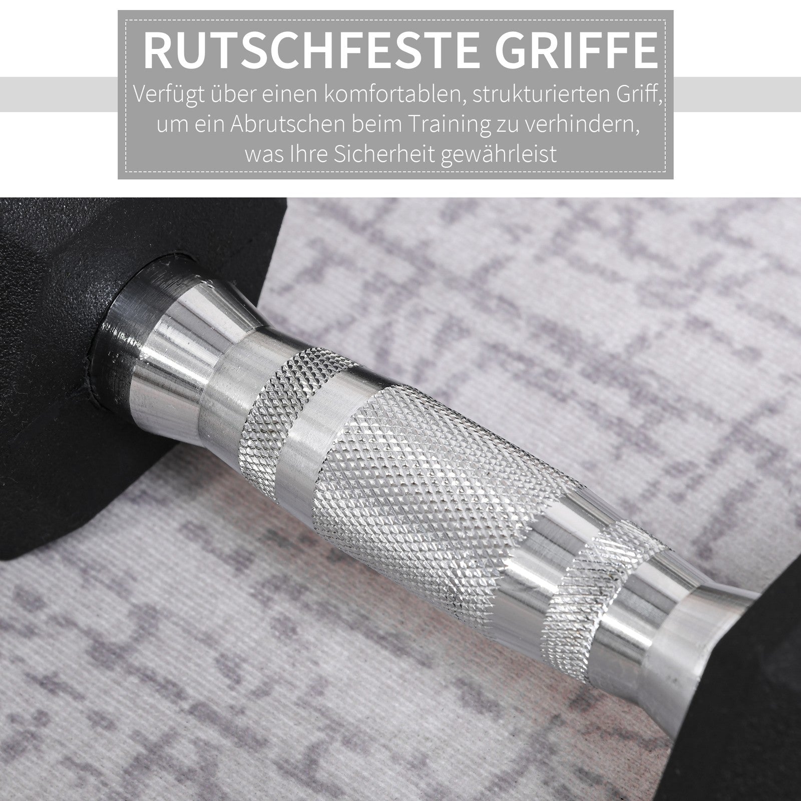 Hexagon Kurzhanteln Gusseisen Hanteln Griff Gerändelt Gewichte 2 X 4 KG