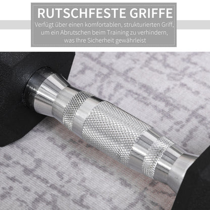 Hexagon Kurzhanteln Gusseisen Hanteln Griff Gerändelt Gewichte 2 X 4 KG