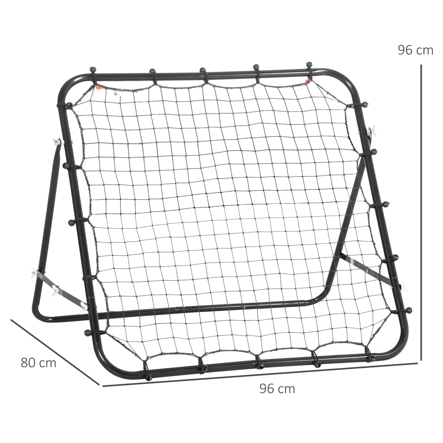 Fußball Rebounder Kickback Tor Rückprallwand Trainingsnetz Metallrohr