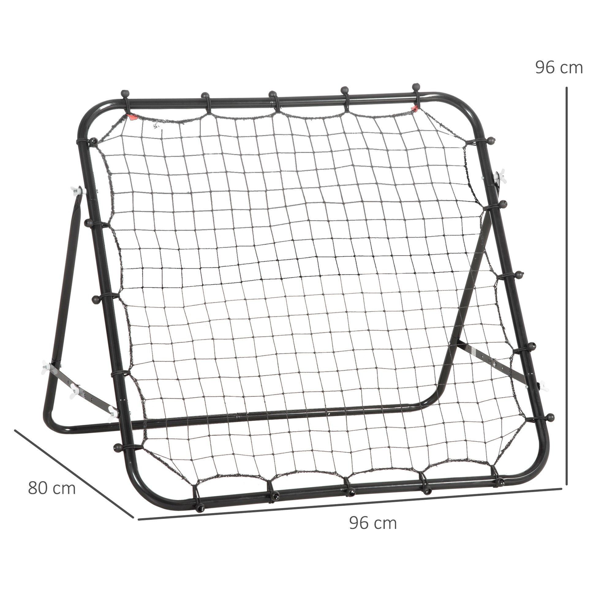 Fußball Rebounder Kickback Tor Rückprallwand Trainingsnetz Metallrohr