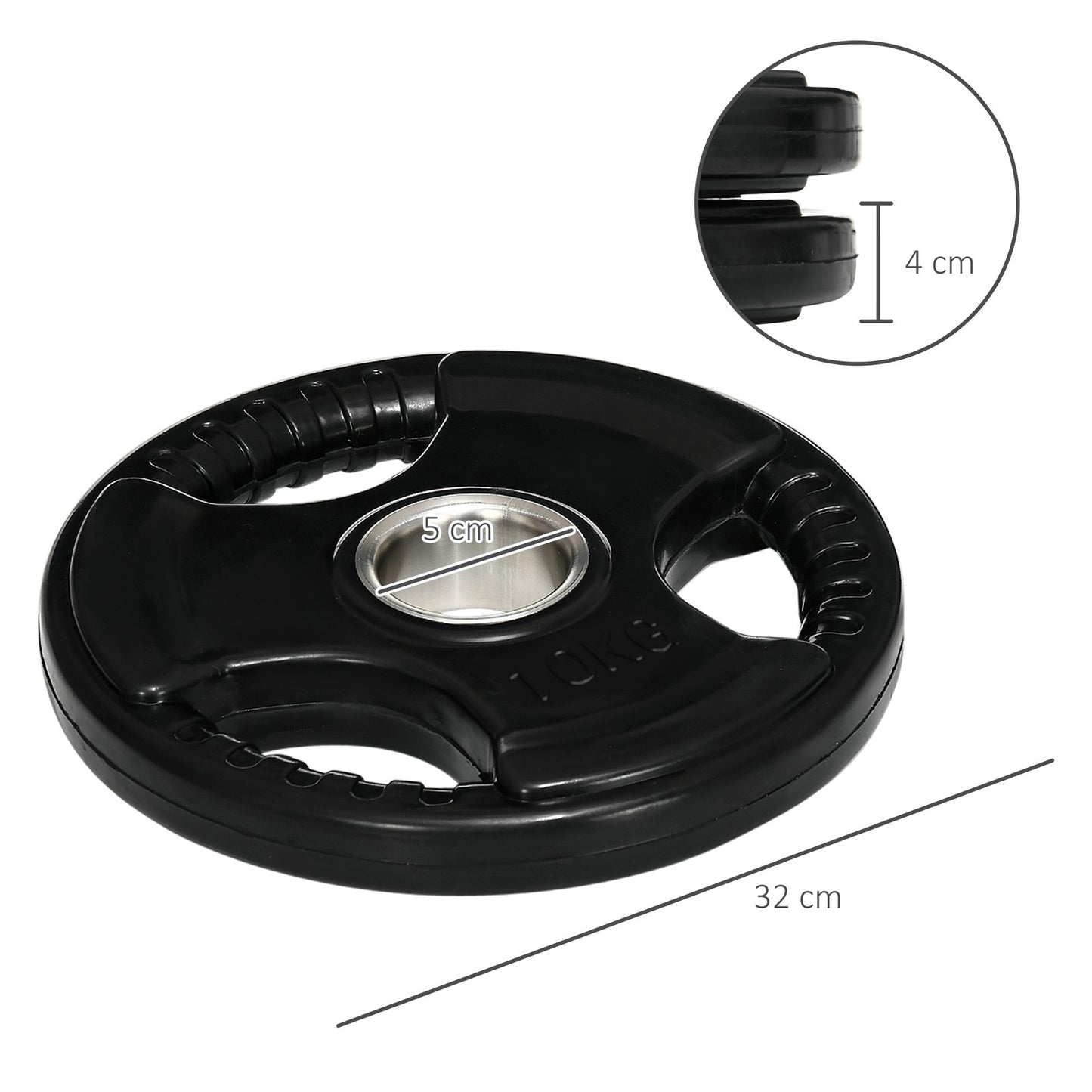 2Er-Set Hantelscheiben 2 X 10 KG Olympiascheibe