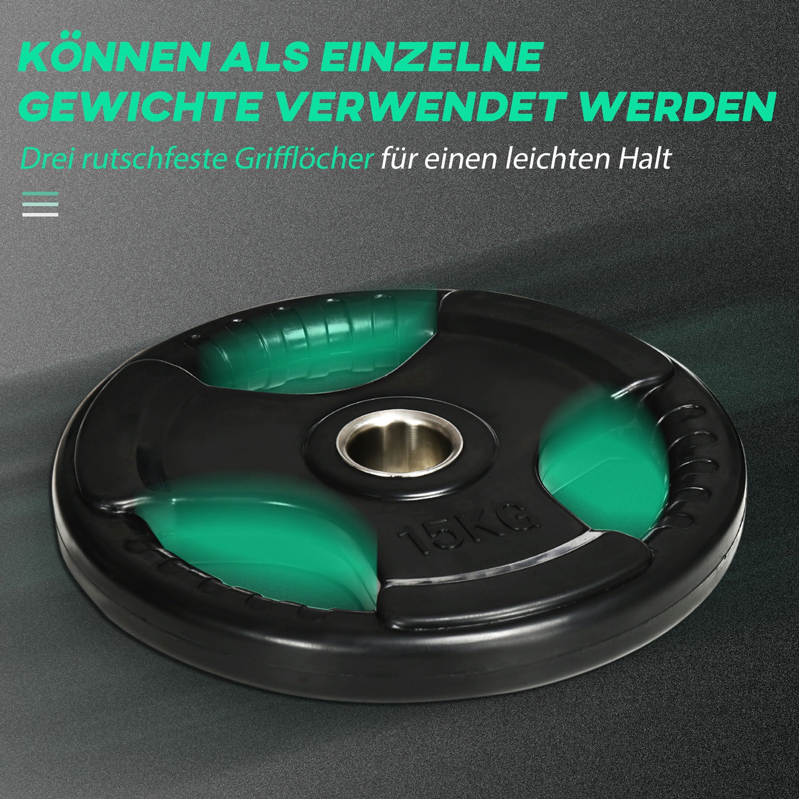 2Er-Set Hantelscheiben 2 X 15 KG Olympiascheibe