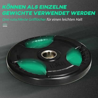 2Er-Set Hantelscheiben 2 X 15 KG Olympiascheibe