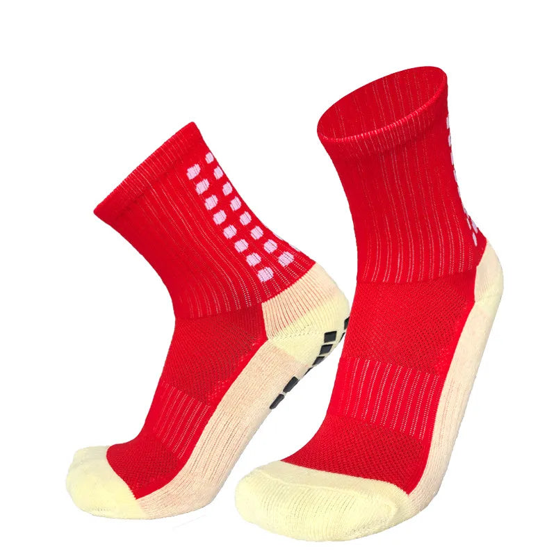 New Style FS Football Socks round Silicone Suction Cup Grip anti Slip Soccer Socks Sports Men Women Baseball Rugby Socks