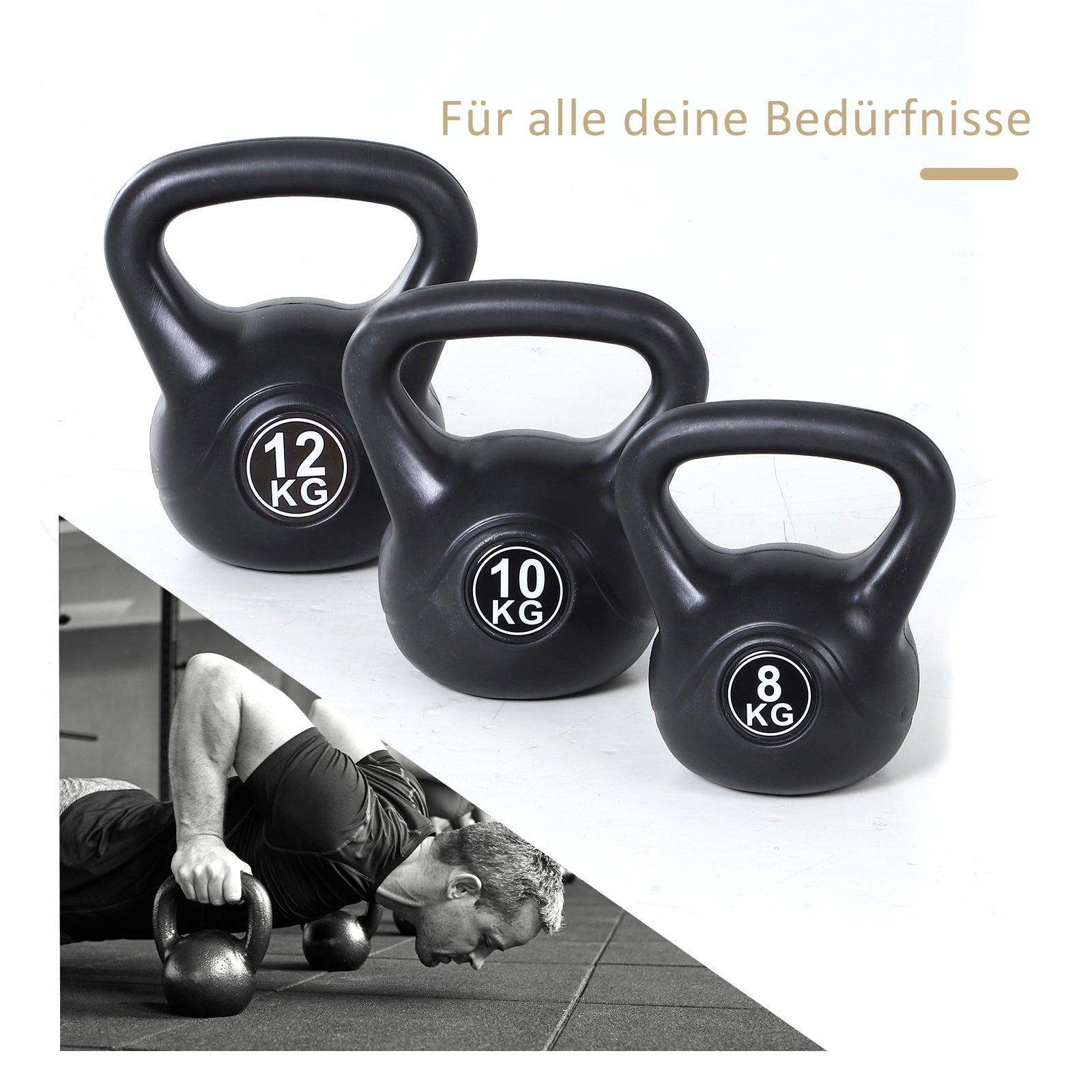 Kettlebell Kugelhantel Gewicht-Hantel Mit Sand Befüllt Für Anfänger
