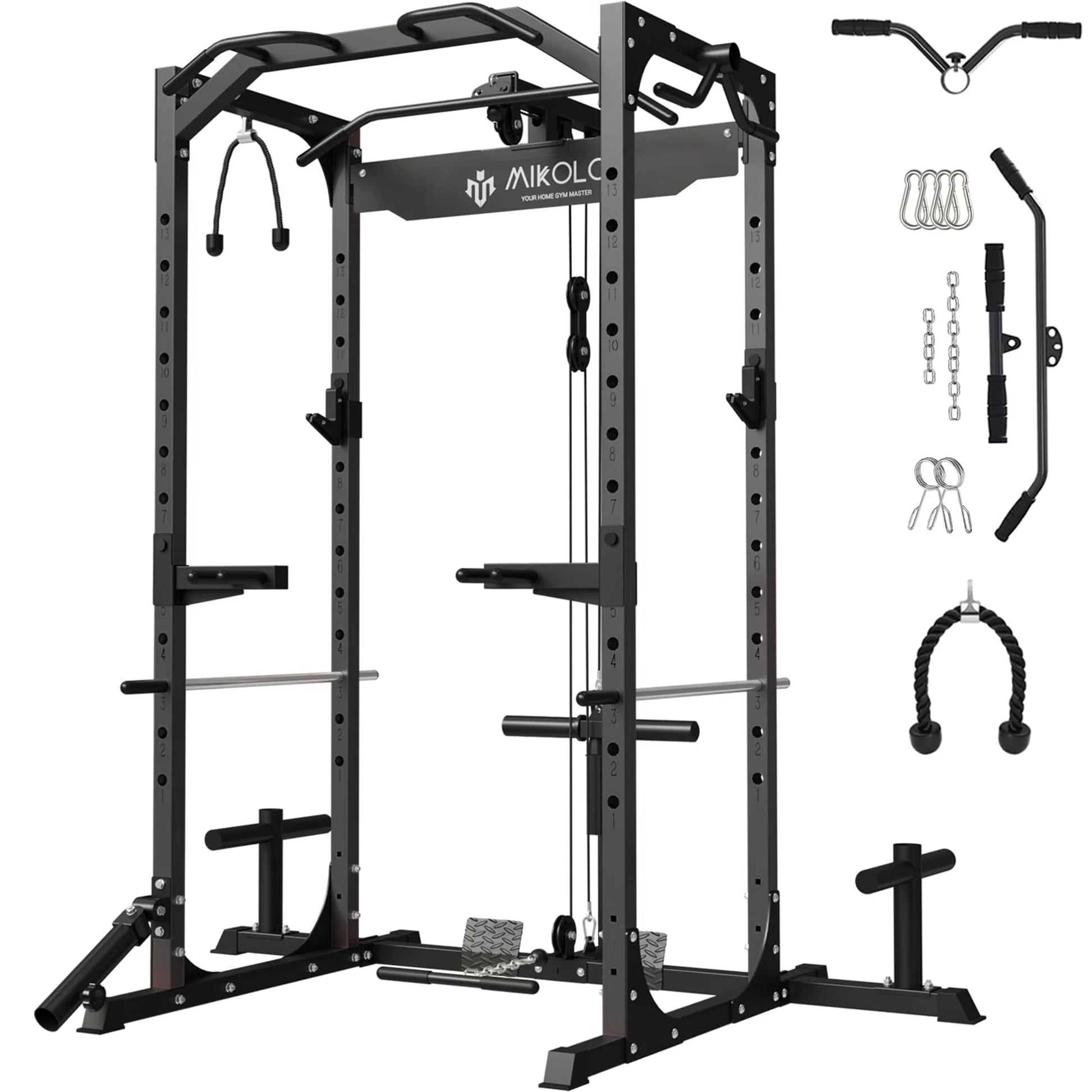 F4 Power Rack with Lat Pull down System