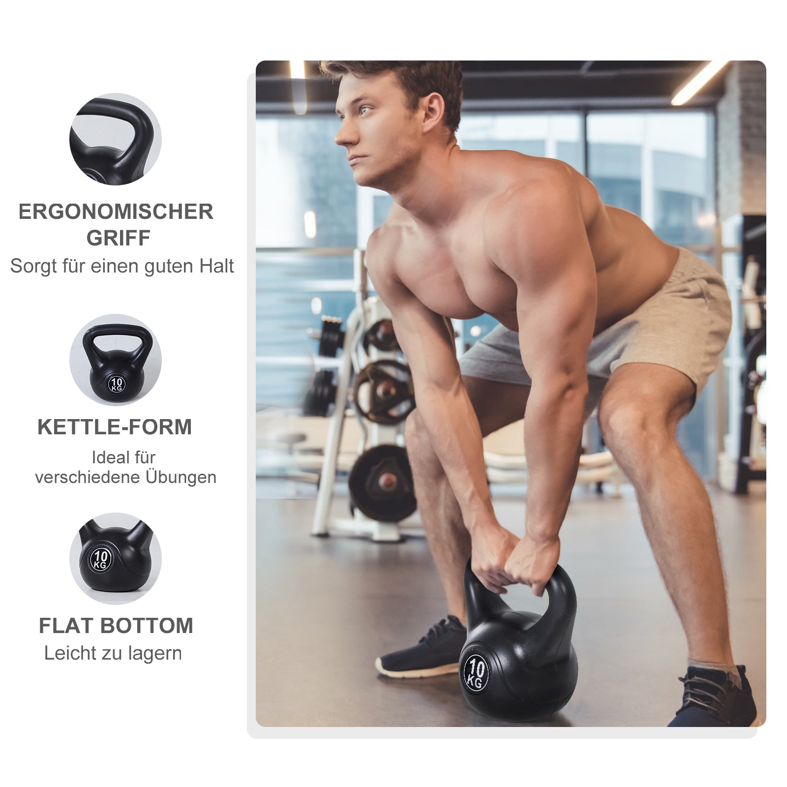 Kettlebell Kugelhantel Gewicht-Hantel Mit Sand Befüllt Für Anfänger