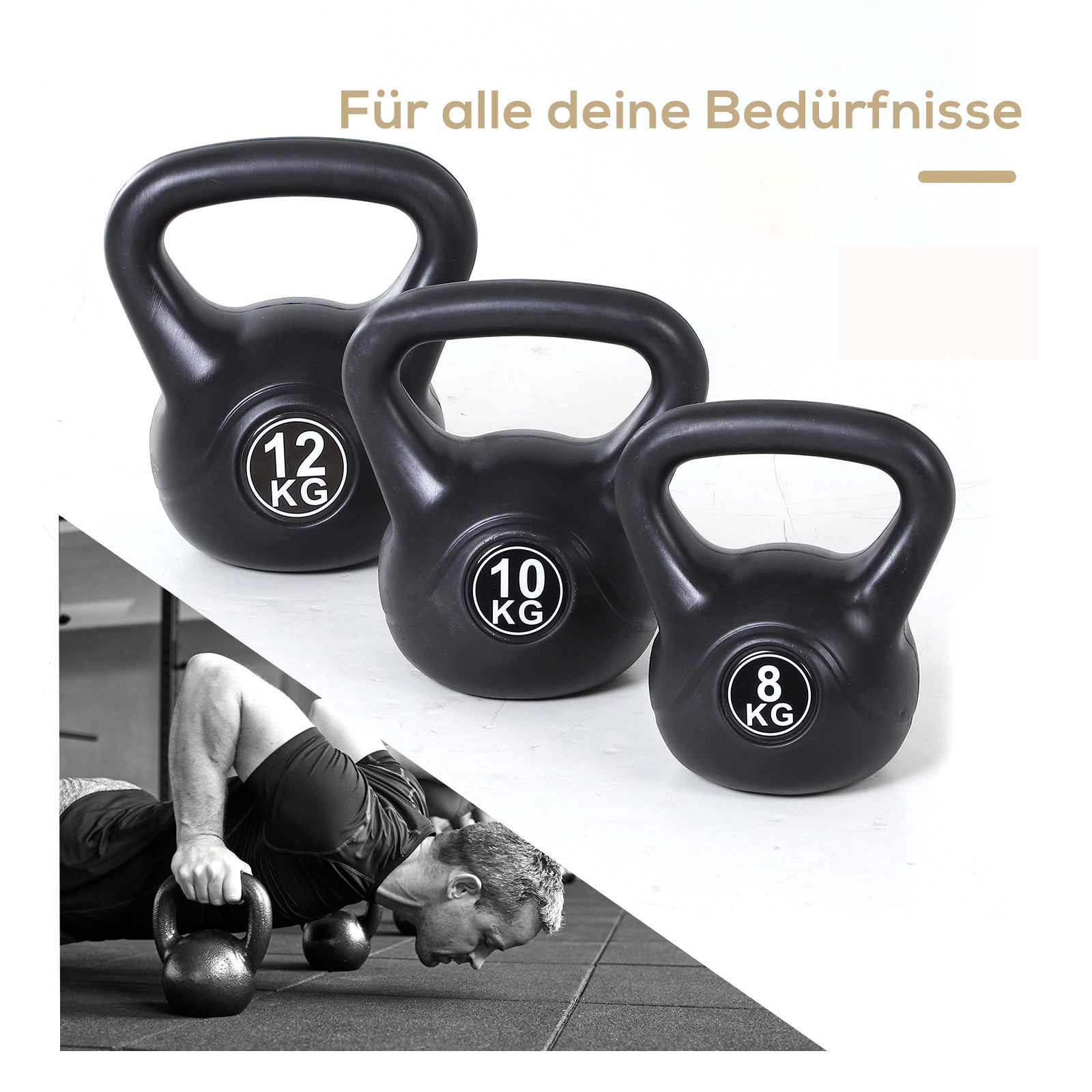 Kettlebell Kugelhantel Gewicht-Hantel Mit Sand Befüllt Für Anfänger