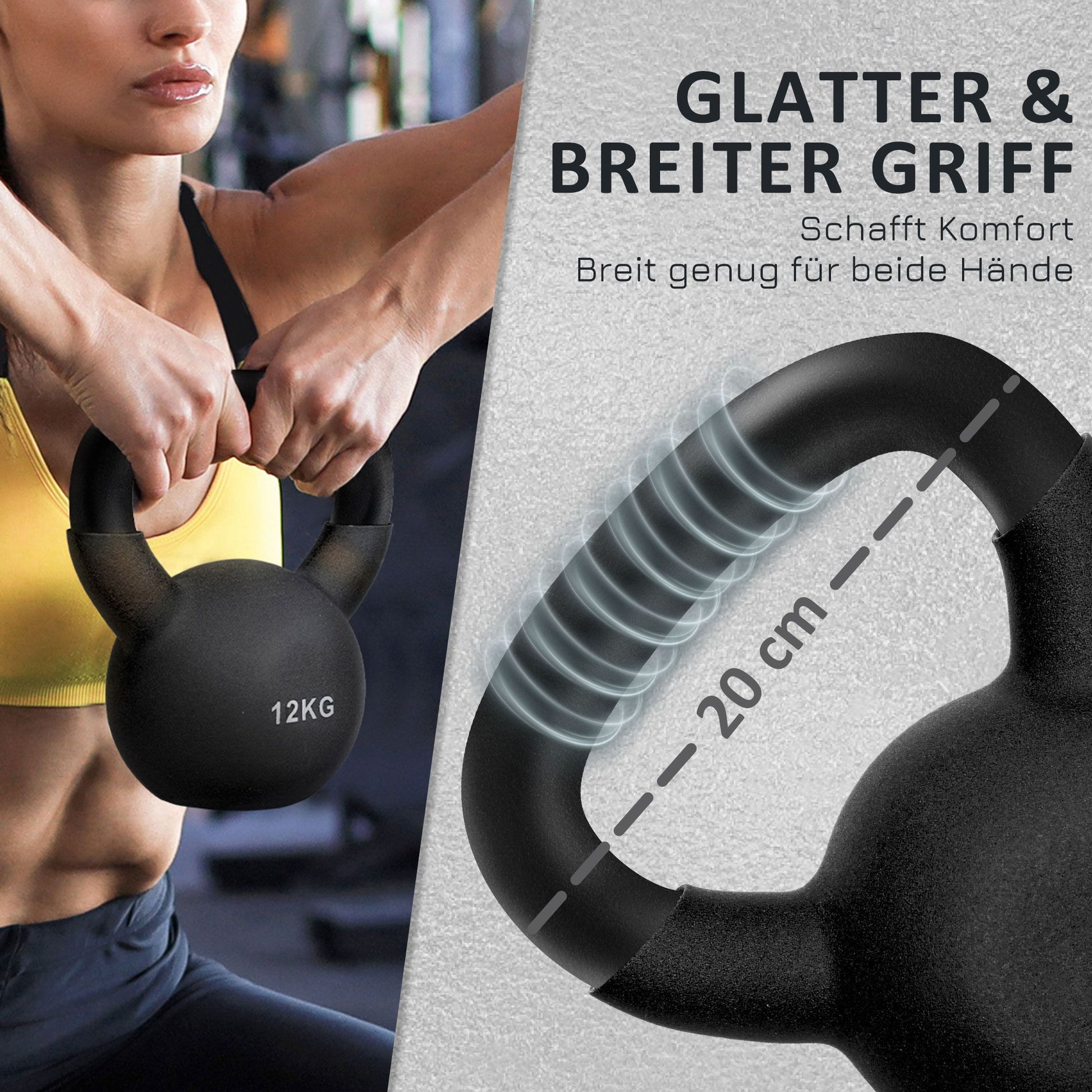 Kettlebell Gusseisen Mit Neoprenbeschic