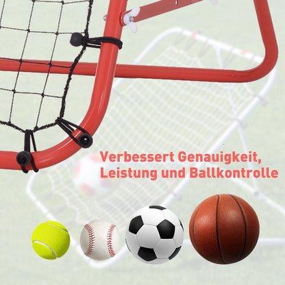Fußball Rebounder Kickback Tor Rückprallwand Trainingsnetz Metallrohr
