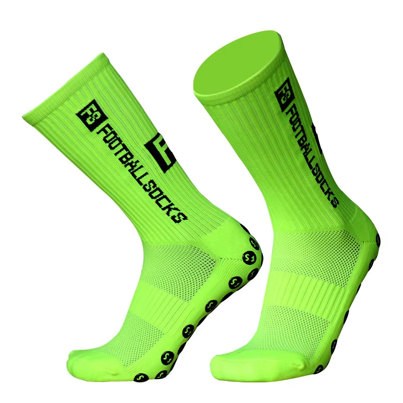 New Style FS Football Socks round Silicone Suction Cup Grip anti Slip Soccer Socks Sports Men Women Baseball Rugby Socks