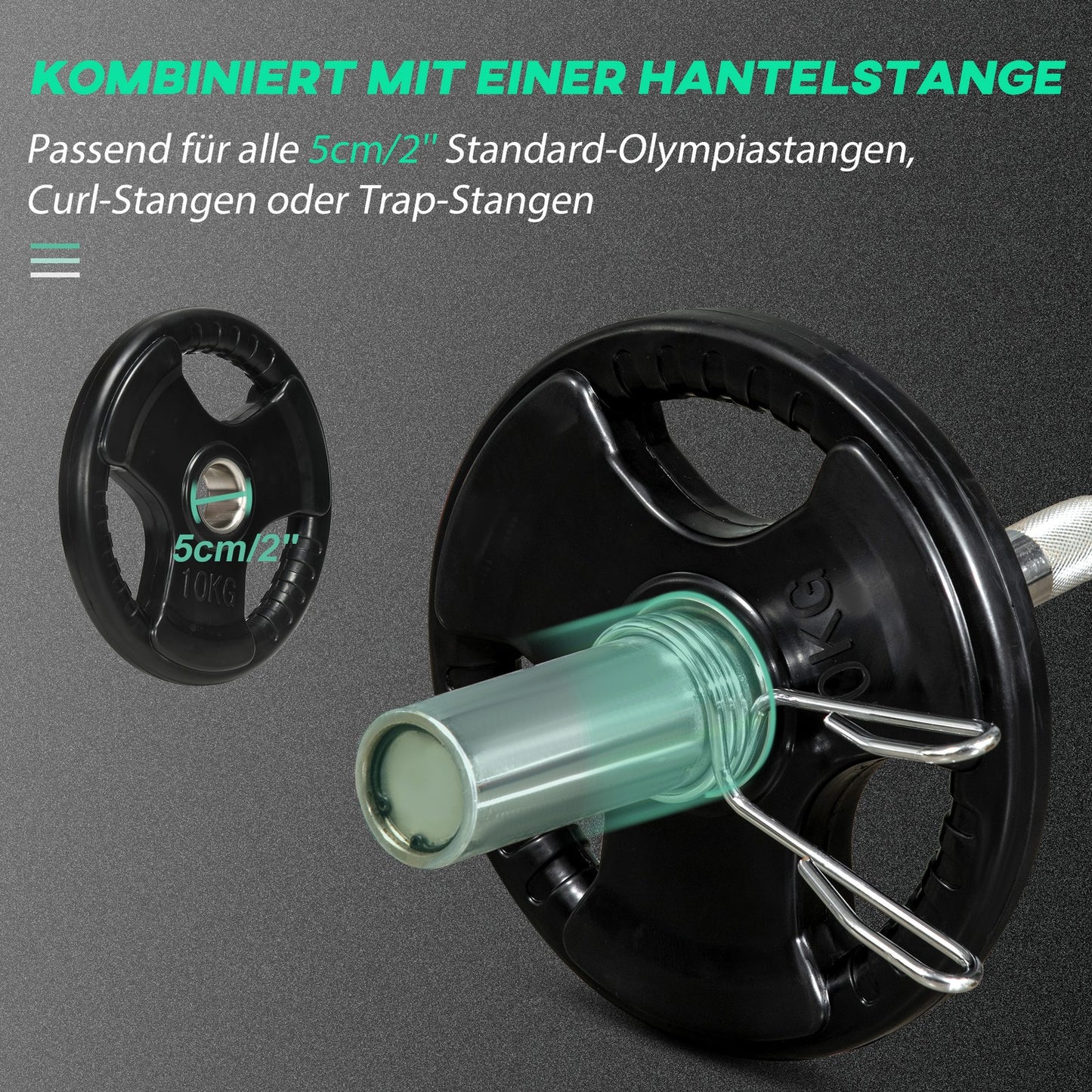 2Er-Set Hantelscheiben 2 X 10 KG Olympiascheibe