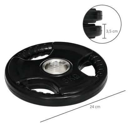 2Er-Set Hantelscheiben 2 X 5 KG Olympiascheibe
