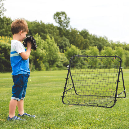 Fußball Rebounder Kickback Tor Rückprallwand Trainingsnetz Metallrohr
