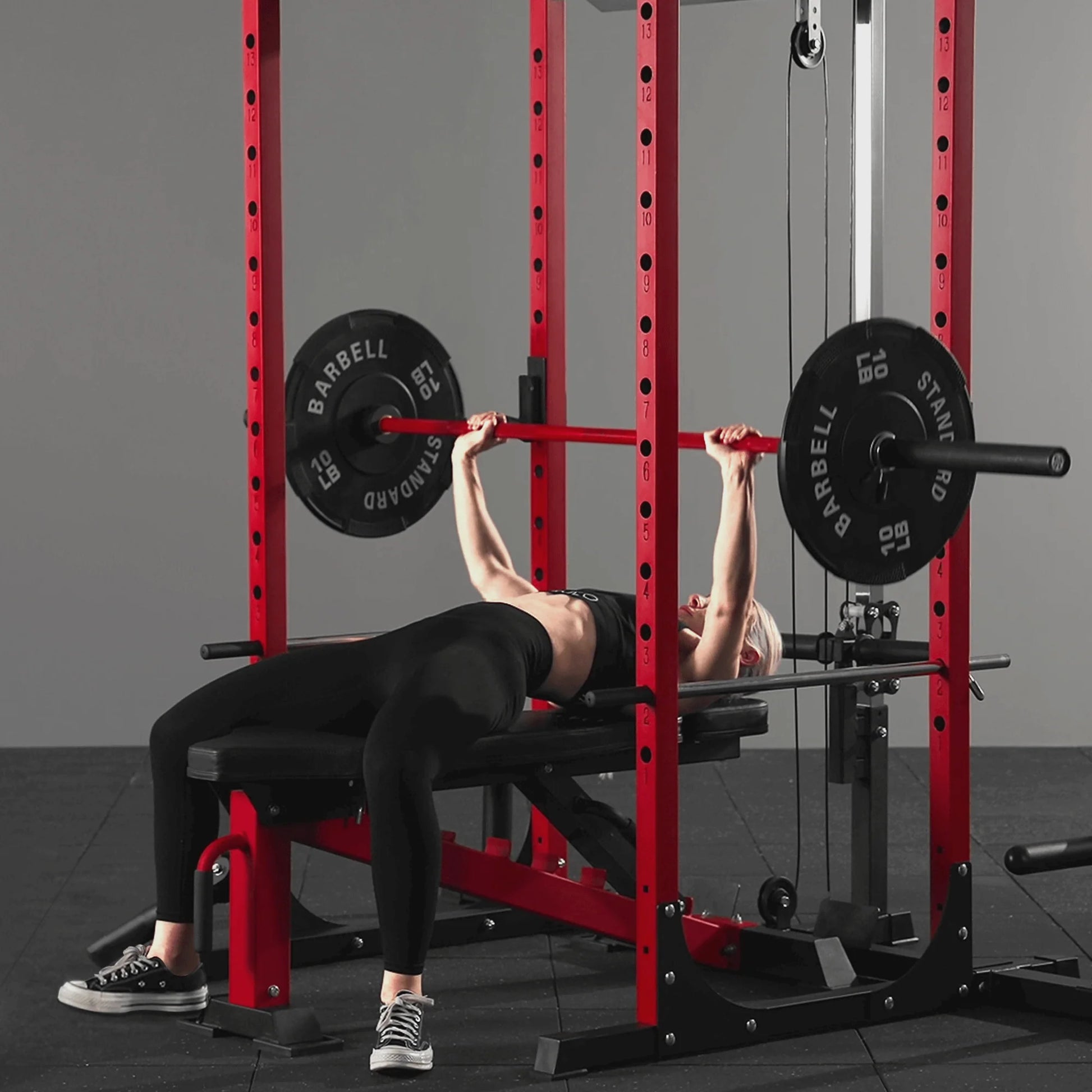 F4 Power Rack with Lat Pull down System